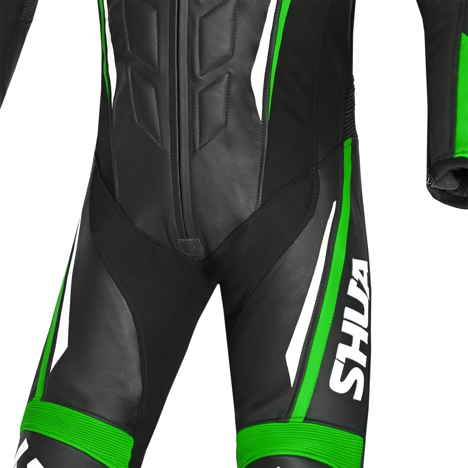 SHUA INFINITY 1 PC Motorcycle Men's Suits Black Green – 6 – Maximomoto PT