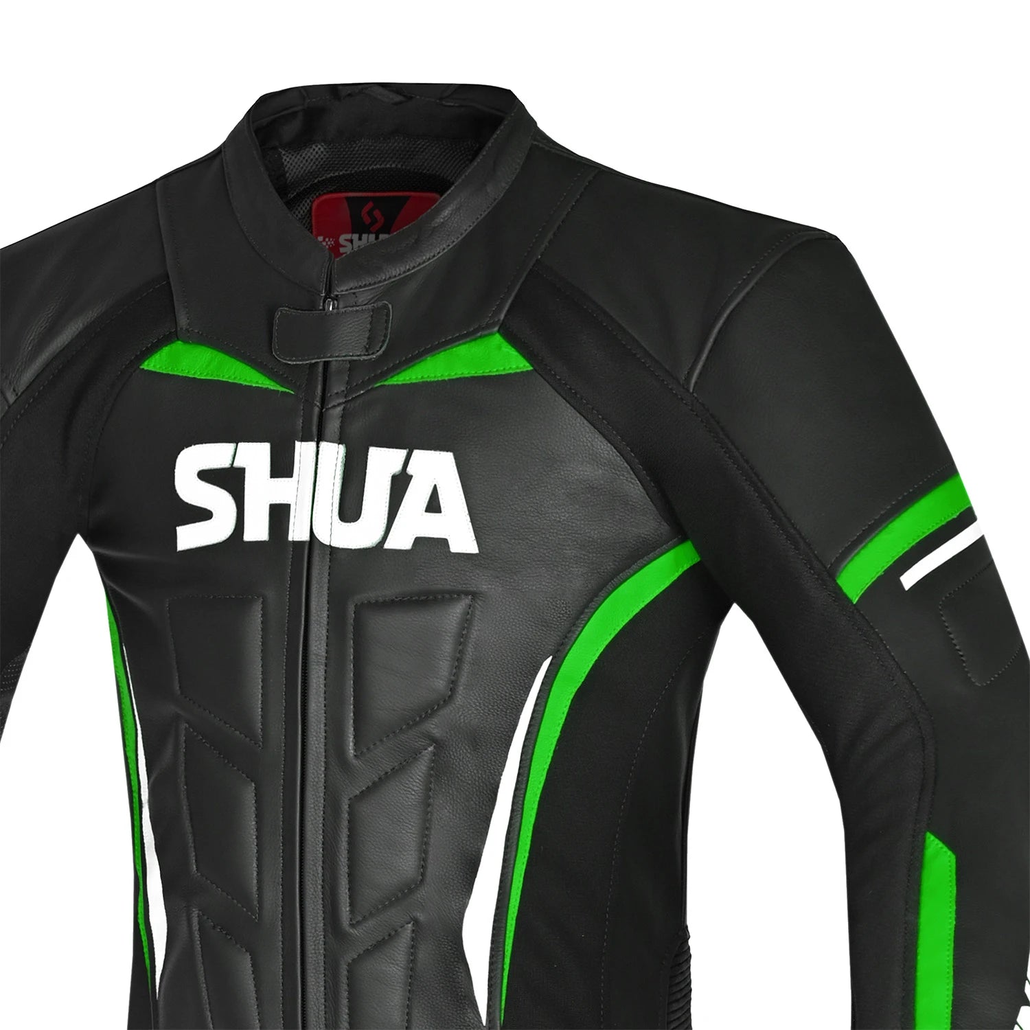 SHUA INFINITY 1 PC Motorcycle Men's Suits Black Green – 3 – Maximomoto PT