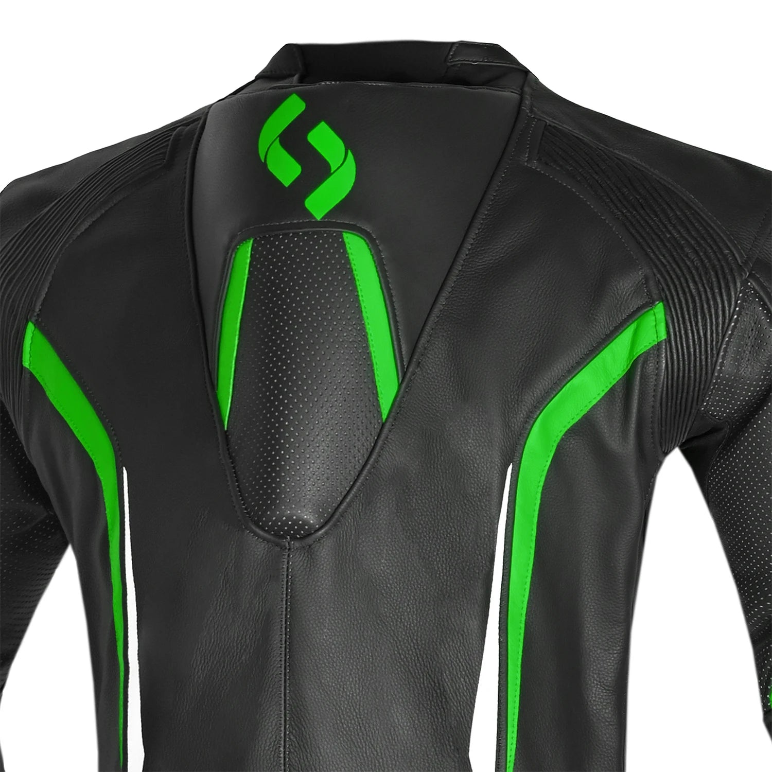 SHUA INFINITY 1 PC Motorcycle Men's Suits Black Green – 4 – Maximomoto PT