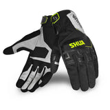 SHUA SEA BREEZE Luvas De Moto Preto Cinza Amarillo Fluor