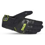 SHUA SEA BREEZE Moto Luvas Preto Amarelas - Imagem do lado direito das luvas