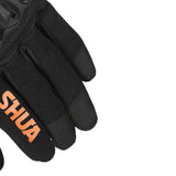 SHUA SHOT Luvas De Moto Homem Curta Textil Preto Laranja