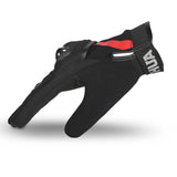 SHUA SHOT Moto Textil Curto Luvas Preto Vermelho