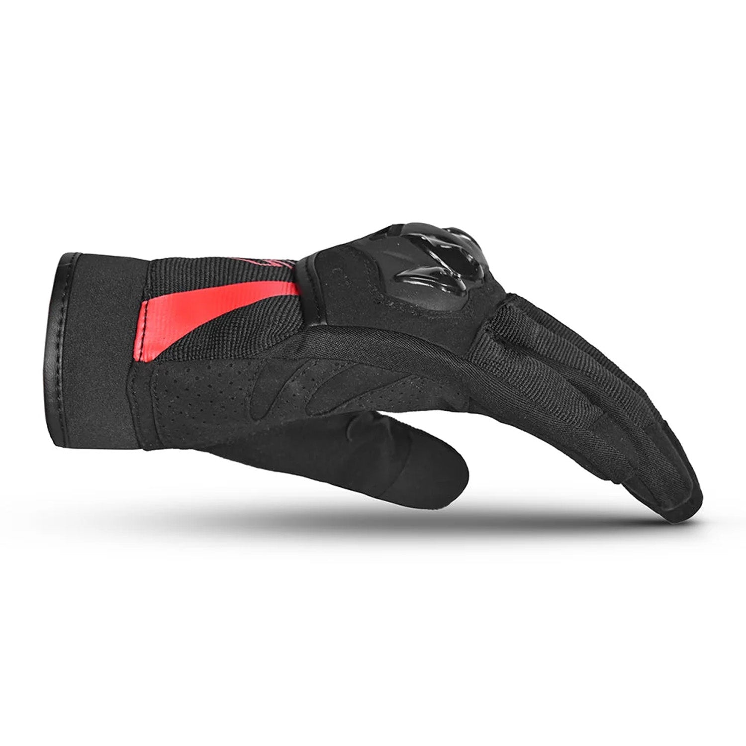 SHUA SHOT Luvas De Moto Senhora Curta Textil Preto Vermelho – 3 – Maximomoto PT