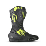 SHUA SUPER TECH Motorcycle Leather Boots Black Yellow Fluorescent