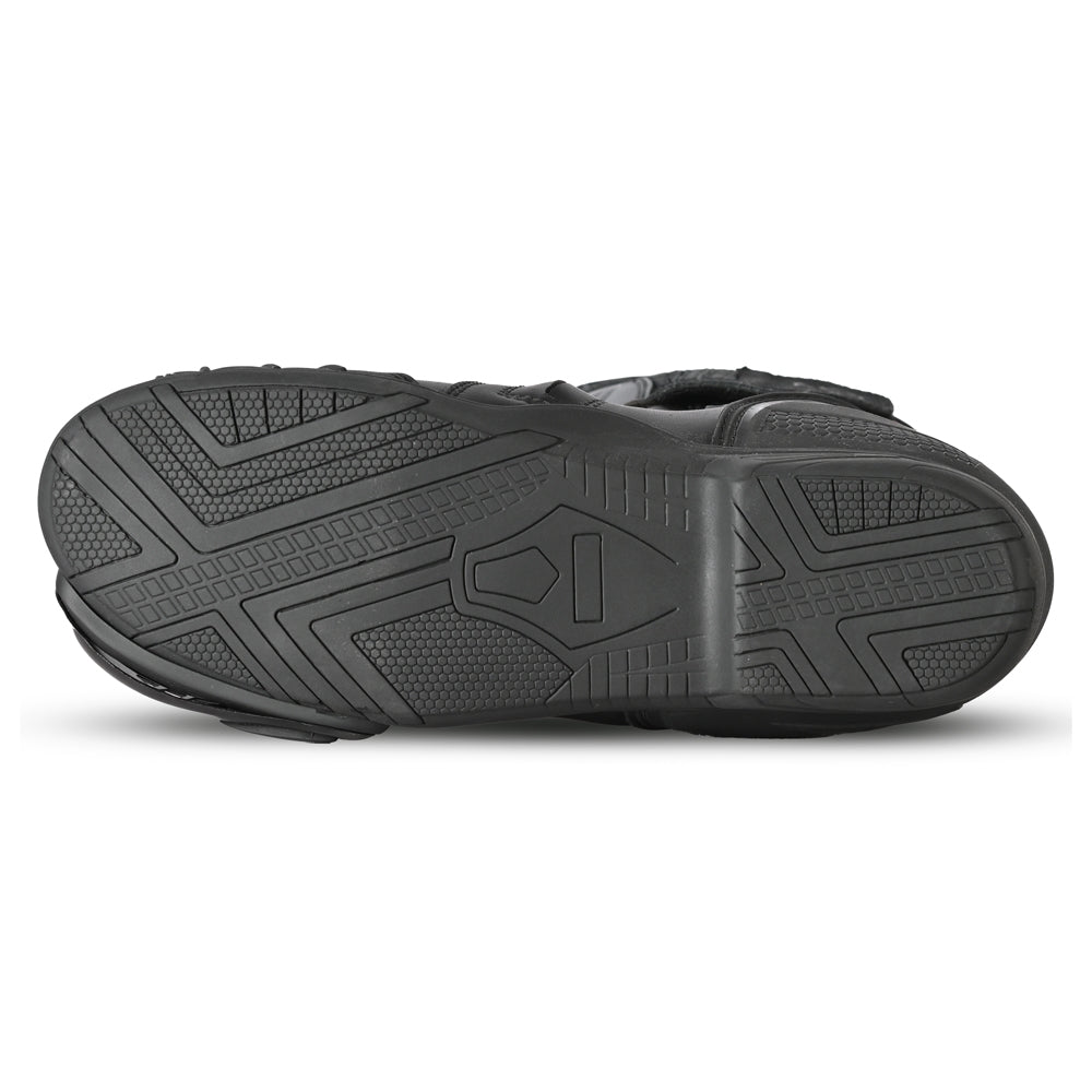 SHUA SUPER TECH Moto Couro Botas Preto Vermelho - Imagem da alma inferior de Boots