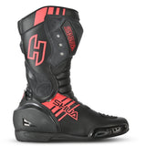 SHUA SUPER TECH Moto Couro Botas Preto Vermelho - Imagem do lado direito de Boots