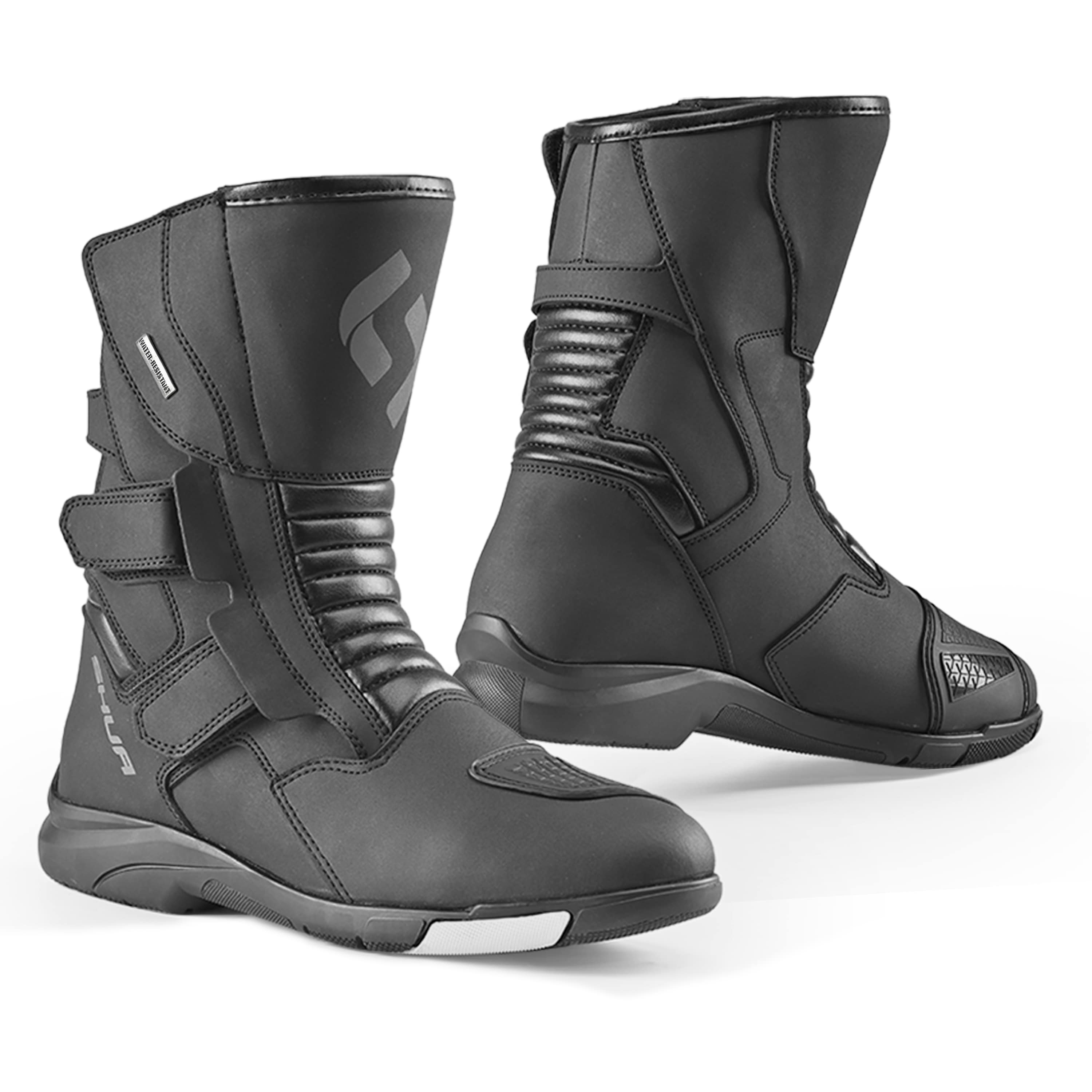SHUA TOUR MASTER Moto Botas Preto - Imagem dupla de botas