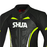 SHUA INFINITY 1 PC Motorcycle Men's Suits Black Fluorescent Yellow