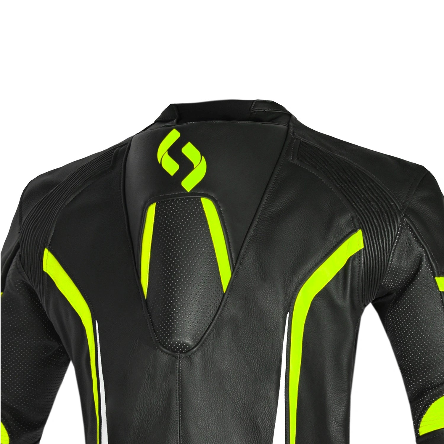 SHUA INFINITY 1 PC Motorcycle Men's Suits Black Fluorescent Yellow – 4 – Maximomoto PT