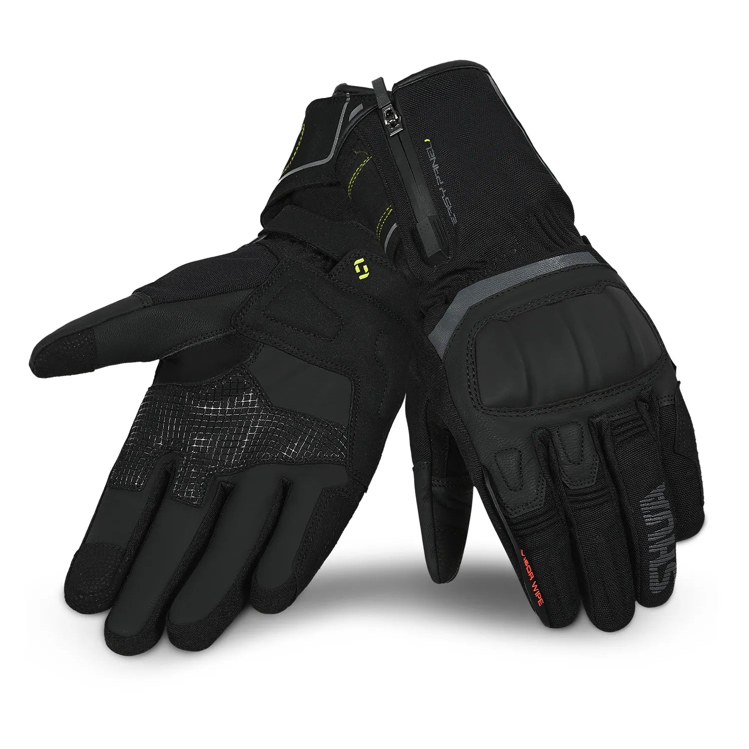 SHUA THERMAL THAW Luvas De Moto Preto Amarillo Fluor – 1 – Maximomoto PT