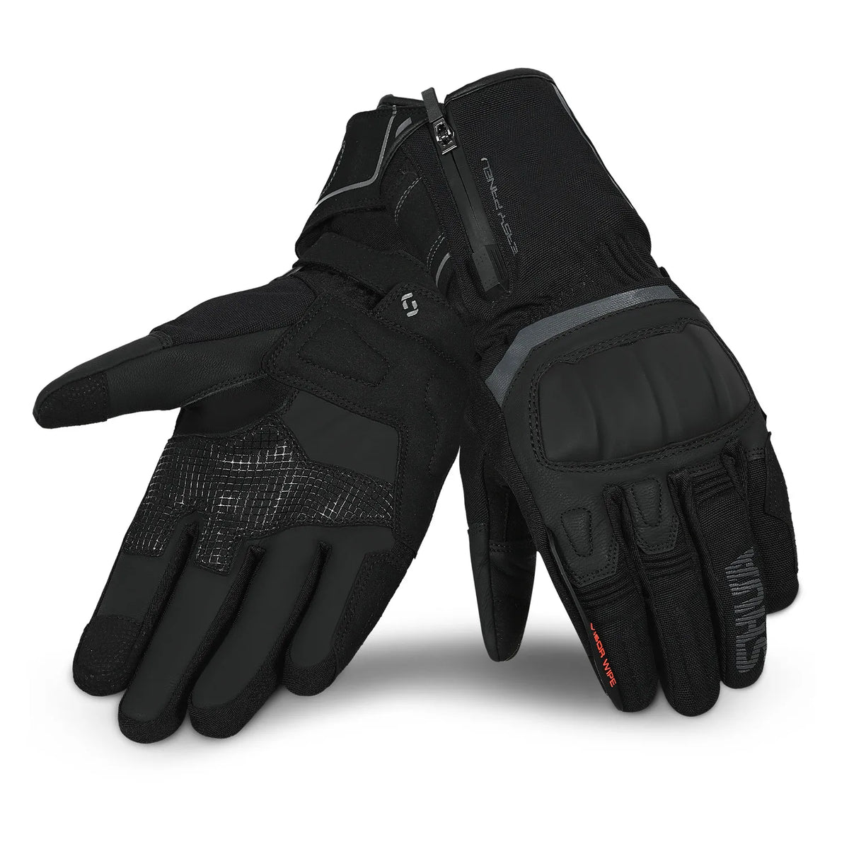 SHUA THERMAL THAW Luvas De Moto Preto Cinza