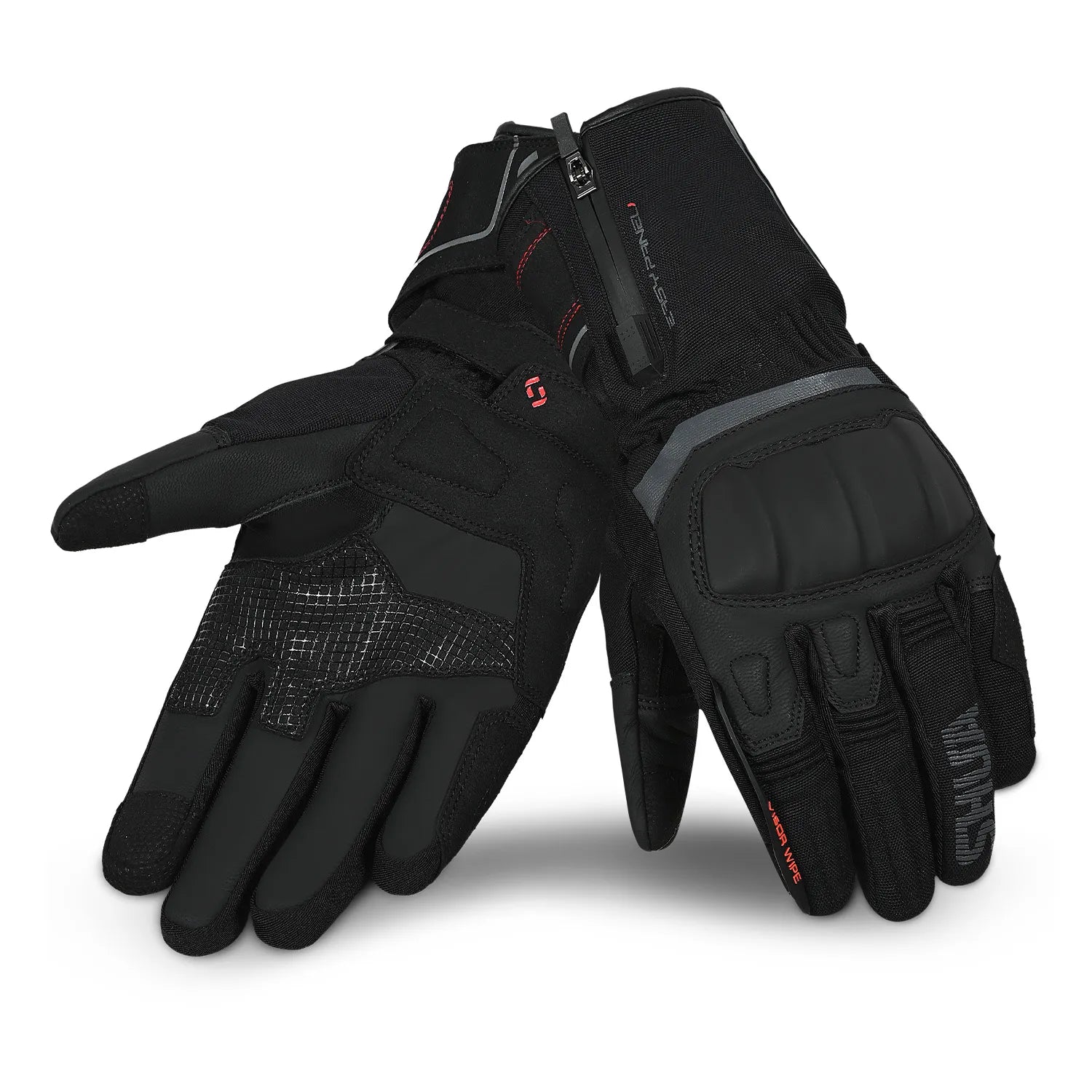 SHUA THERMAL THAW Luvas De Moto Preto Vermelho – 1 – Maximomoto PT