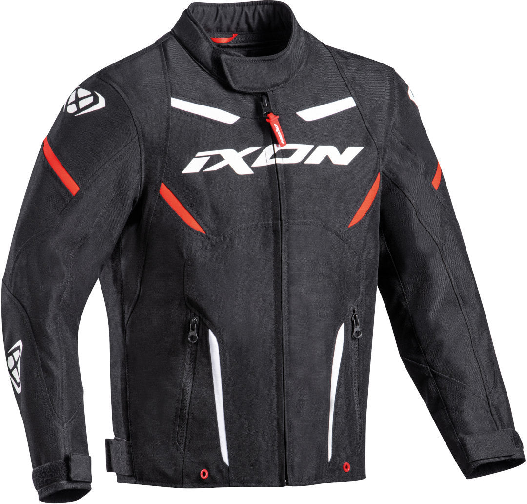 IXON STRIKER NIÑOS Moto Textil Chaqueta Negro Blanco