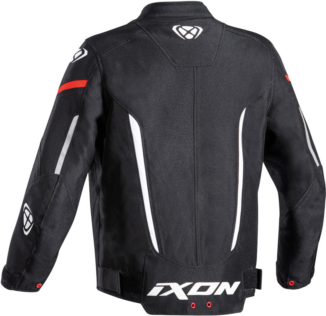 IXON STRIKER NIÑOS Motorcycle Textile Jacket Black White – 2 – Maximomoto PT