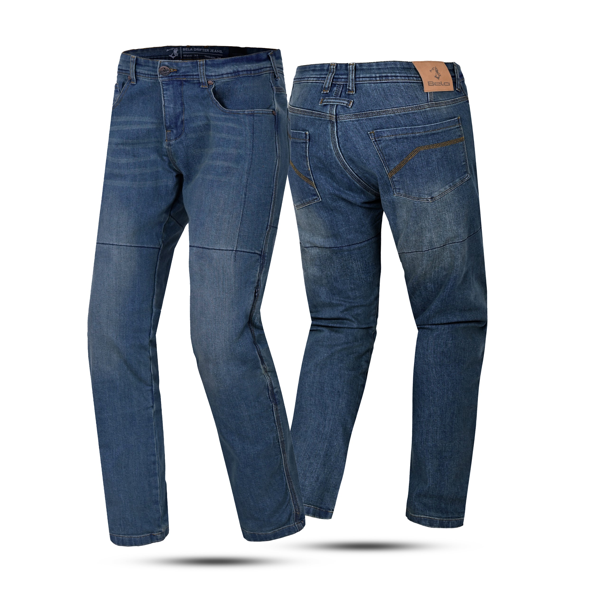 BELA DRIFTER Jeans Moto Calcas Azul 32L