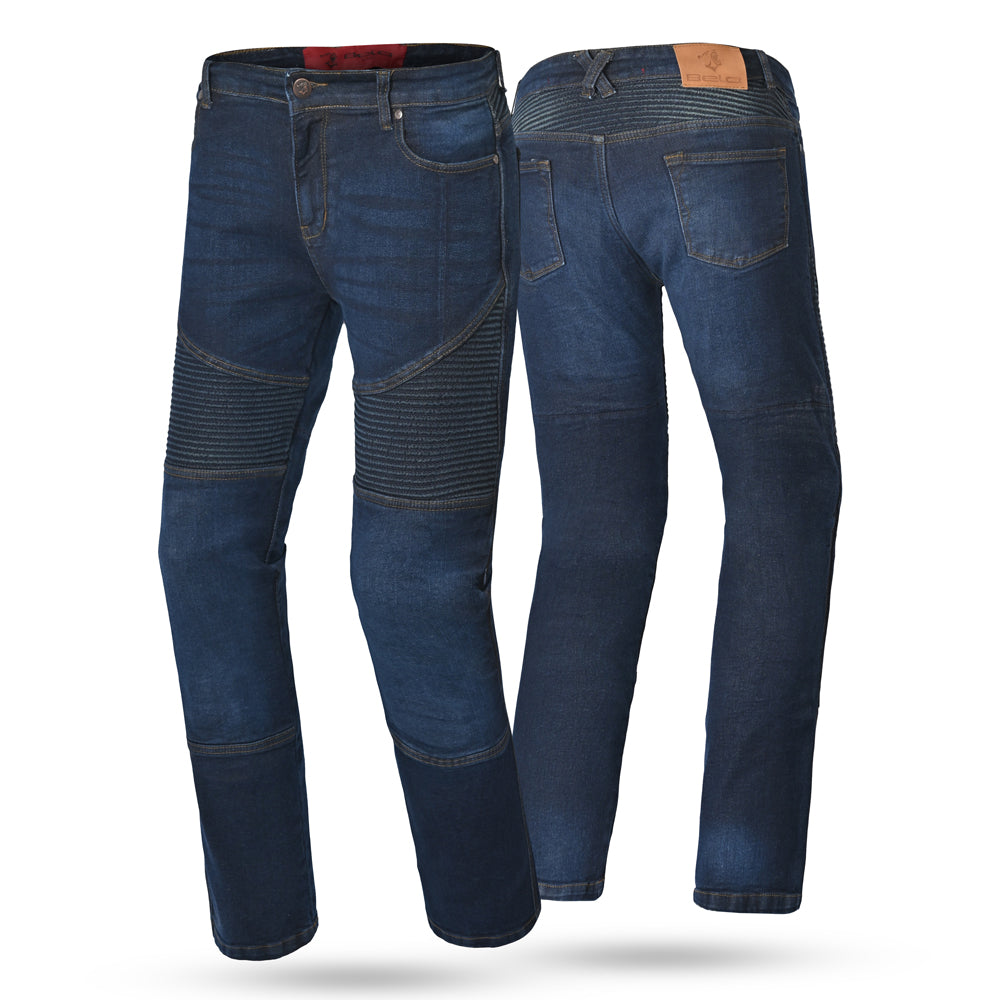 BELA URBAN Denim Jeans Moto Senhora Calcas Oscura Azul