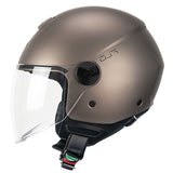 CGM 167A FLO MONO Abierto Jet Casco Satén Gris Paloma Largo