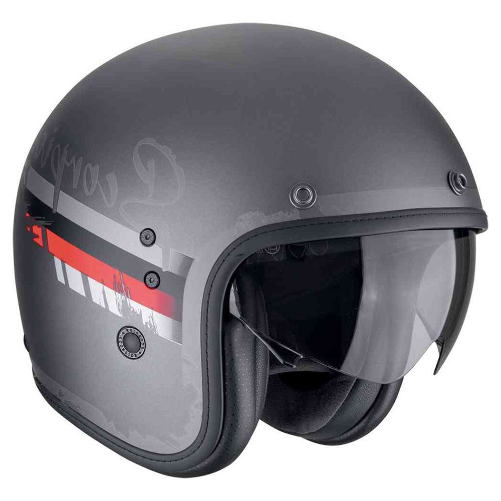 SCORPION BELFAST EVO ADONIS ABIERTO CASCO Matte silver-Red – 2 – Maximomoto PT