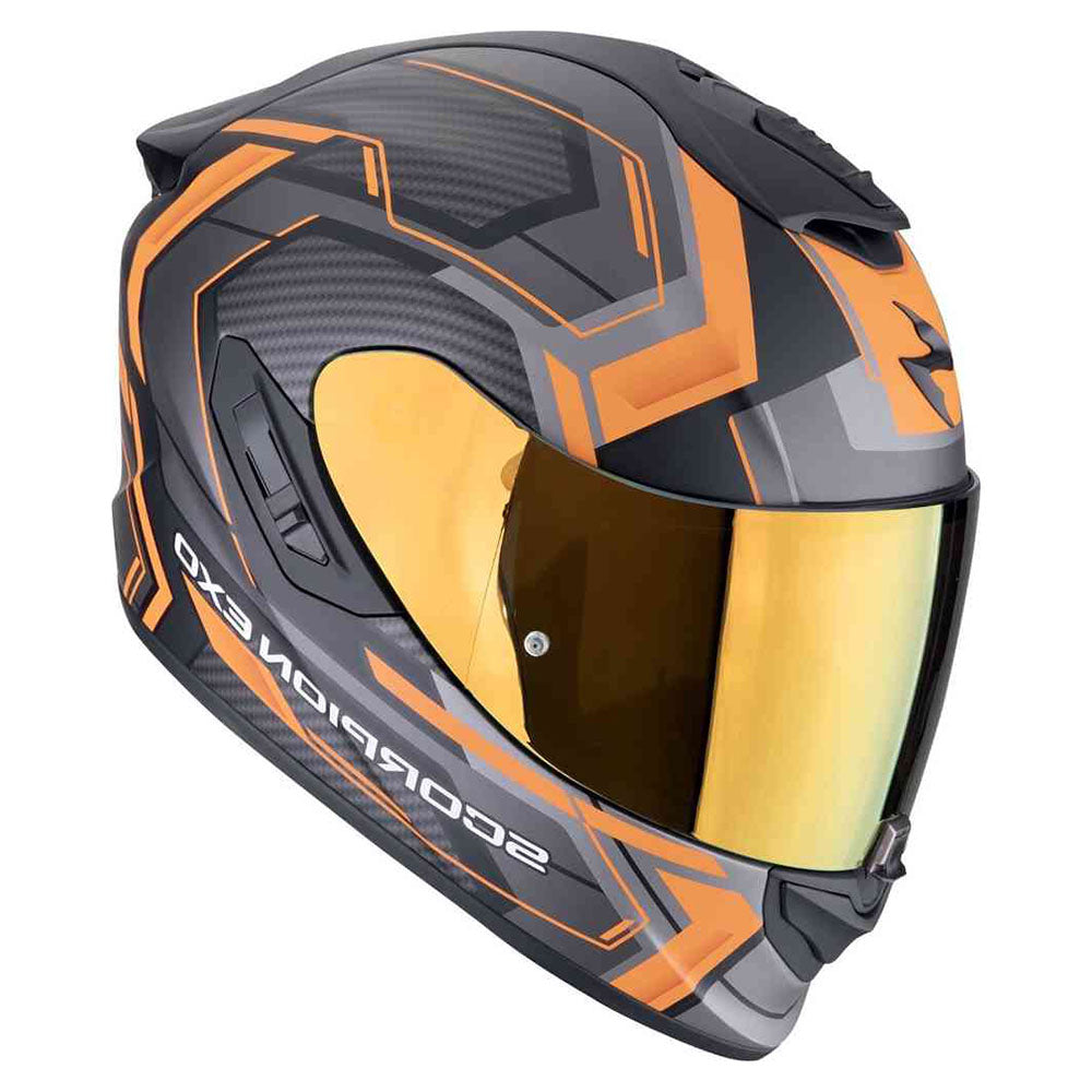 SCORPION EXO-1400 EVO AIR LINART INTEGRAL HELMET Matte black orange – 2 – Maximomoto PT