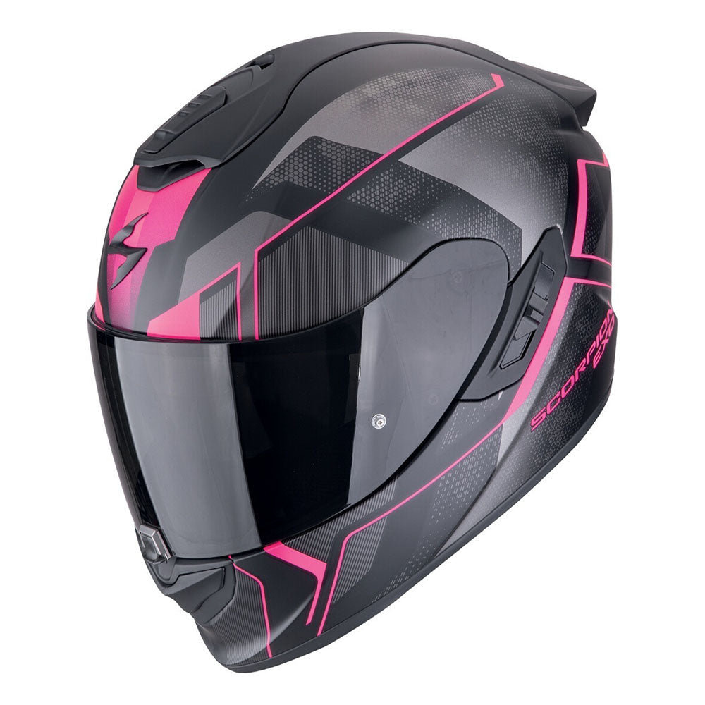 SCORPION EXO-1400 EVO AIR INTENSIO INTEGRAL SHELL Matte Black-Pink – 1 – Maximomoto PT