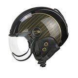 CGM 801G JET EBI GOLD Abierto Casco Negro Perla Oro