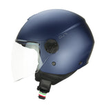 CGM 167A FLO MONO Abierto Scooter Casco Satén Azul largo