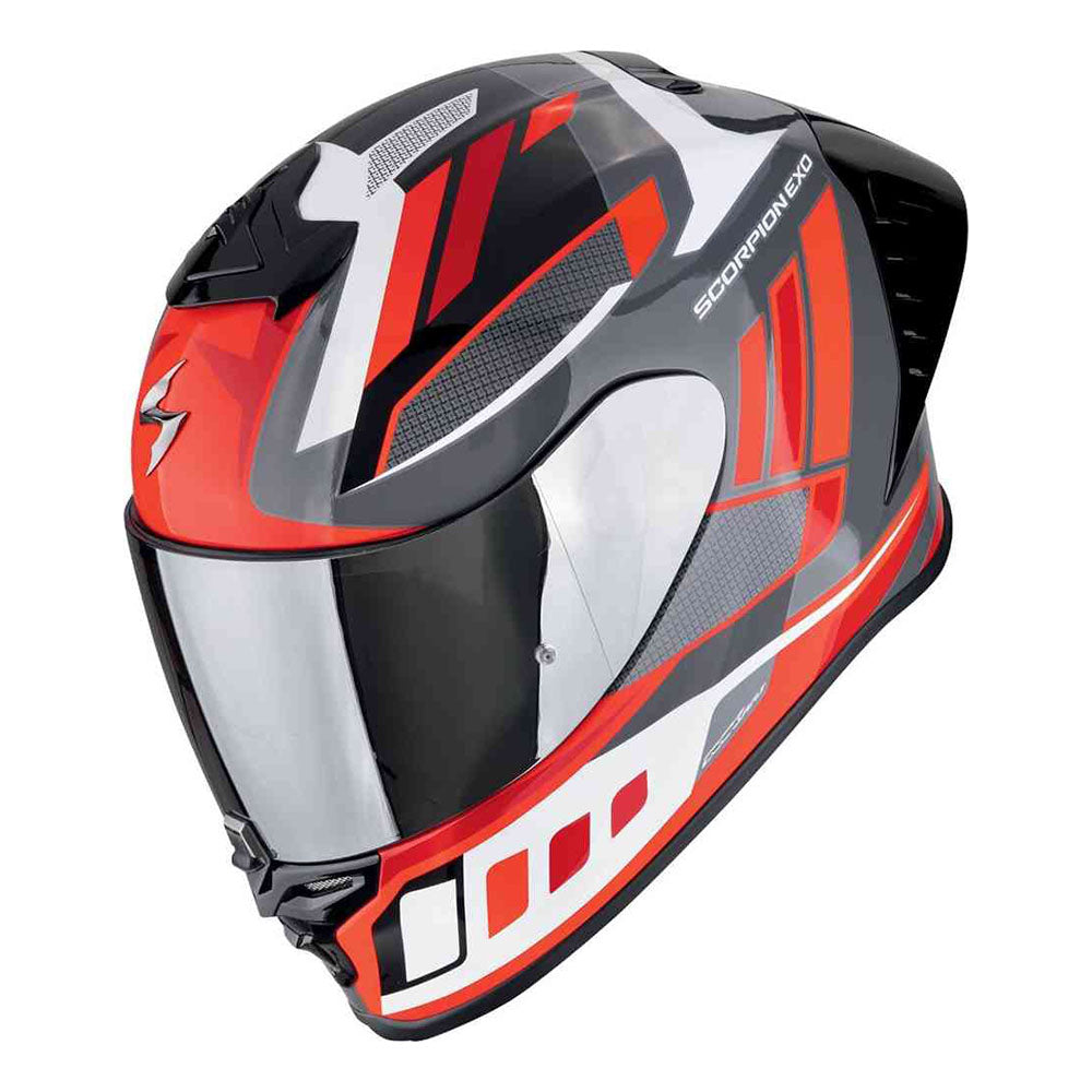 SCORPIONEXO-R1 EVO AIR VITAL INTEGRAL CASCO Gris Blanco Rojo – 1 – Maximomoto PT