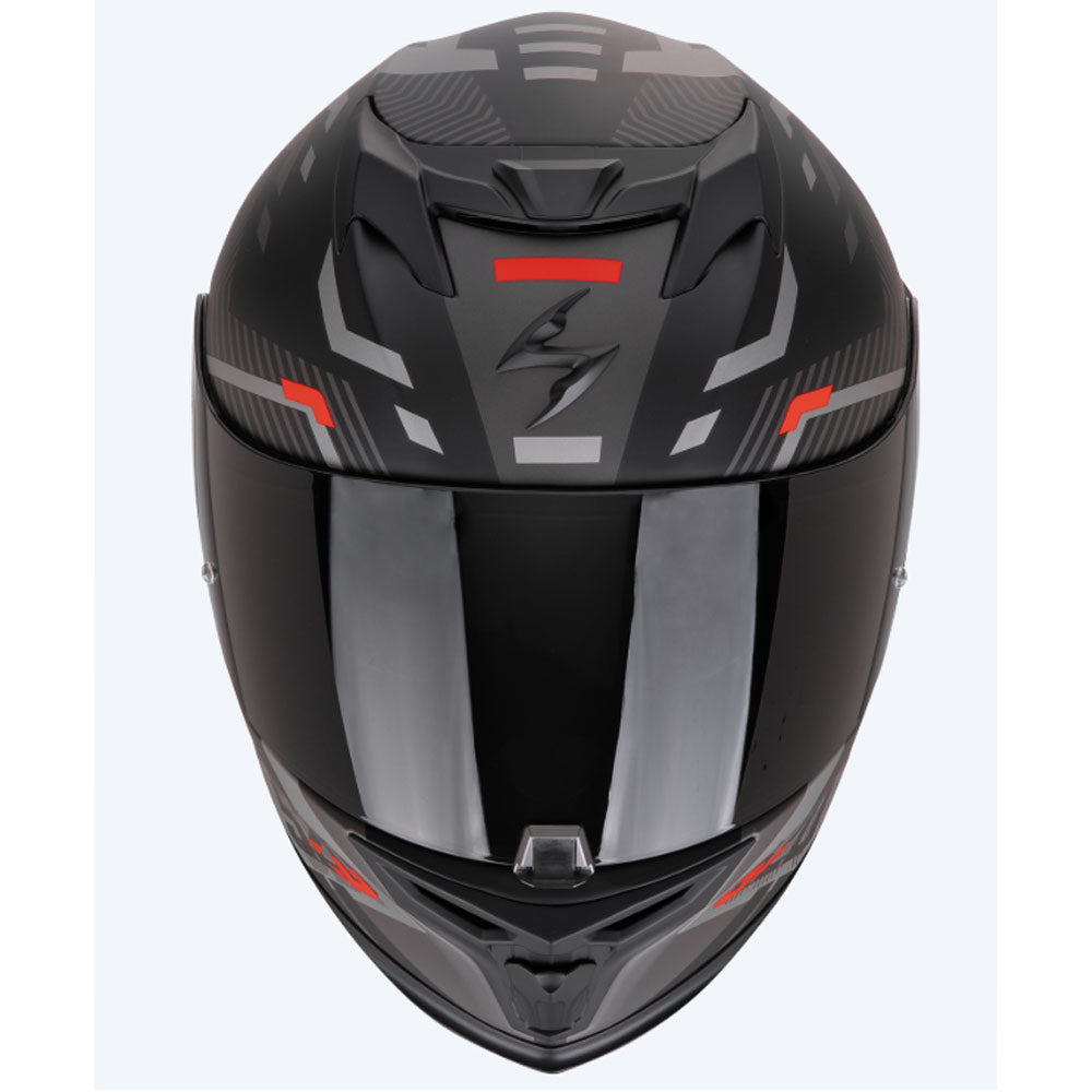 SCORPION EXO-520 EVO AIR RANKA LIGERO CASCO Matte black silver red – 3 – Maximomoto PT