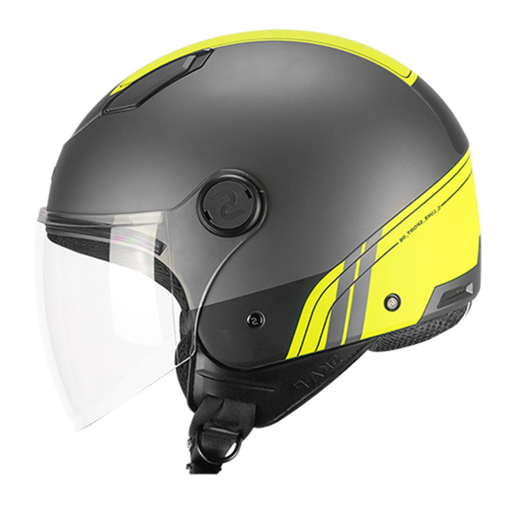 SKA-P 1LHG LUKE SPORT ABIERTO CASCO Antracita Amarillo Fluo Satinado – 1 – Maximomoto PT