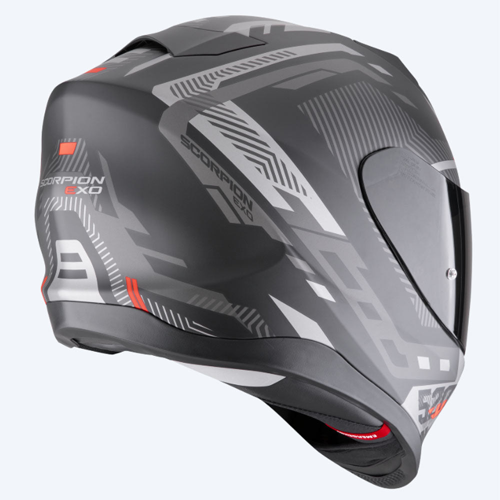 SCORPION EXO-520 EVO AIR RANKA LIGERO CASCO Matte black silver red – 2 – Maximomoto PT