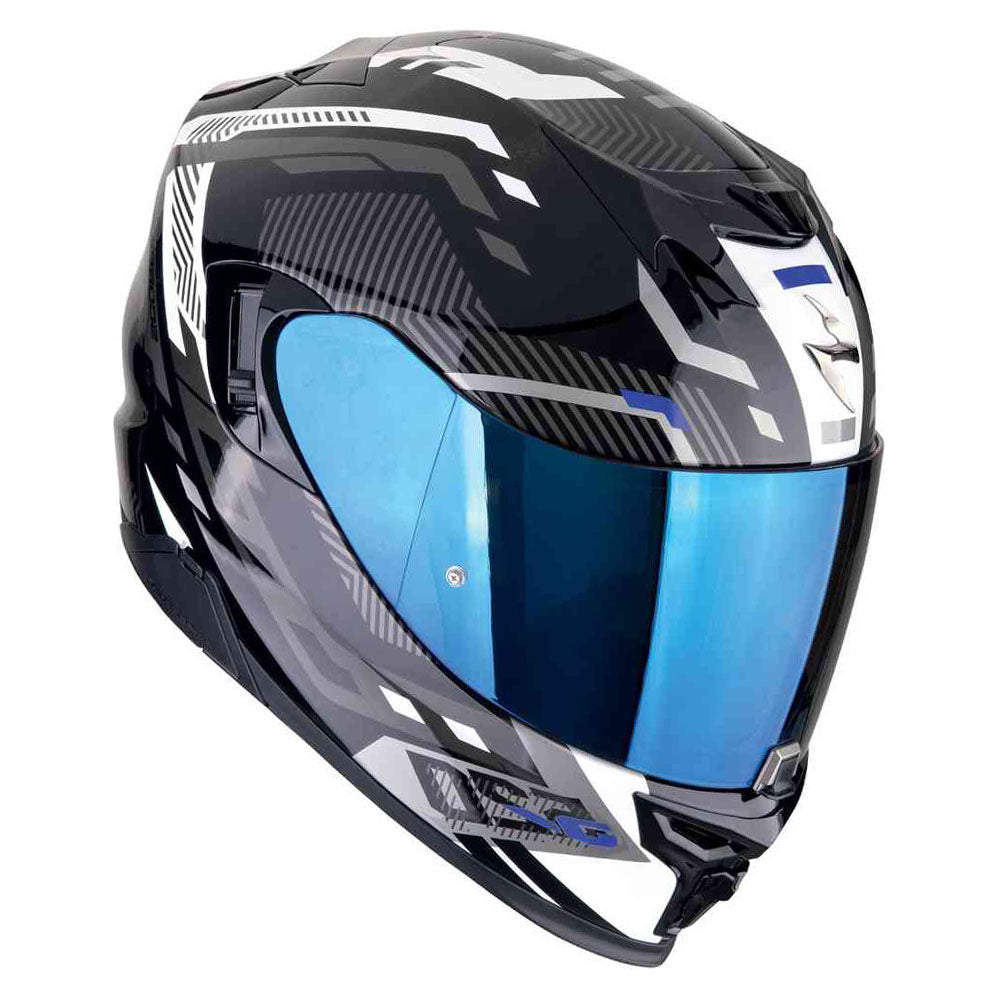 SCORPION EXO-520 EVO AIR RANKA INTEGRAL CASCO Negro-Blanco-Azul – 2 – Maximomoto PT