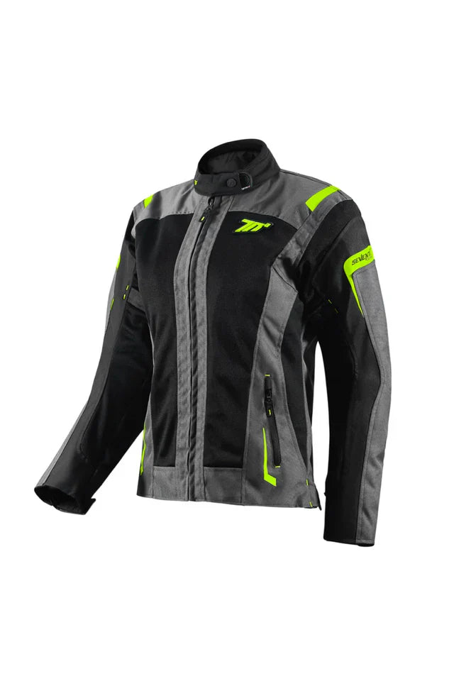 Sahara Summer Seventy SD-JT68 motorcycle jackets for women grey/yellow fluorescent – 2 – Maximomoto PT