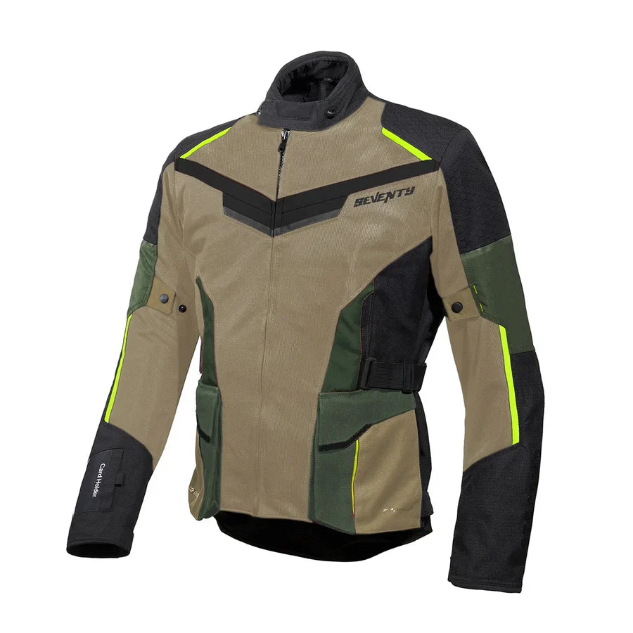 Seventy SD-Jt70 casacos Atacama Para Hombre Arena/Verde/Amarillo Fluorescente