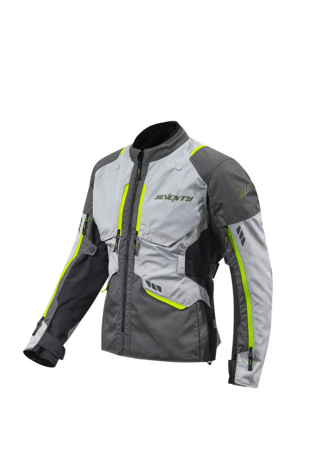 SEVENTY SD-JT67 TANAMI Men's Motorcycle Jackets Black Gray Fluorescent Yellow – 3 – Maximomoto PT