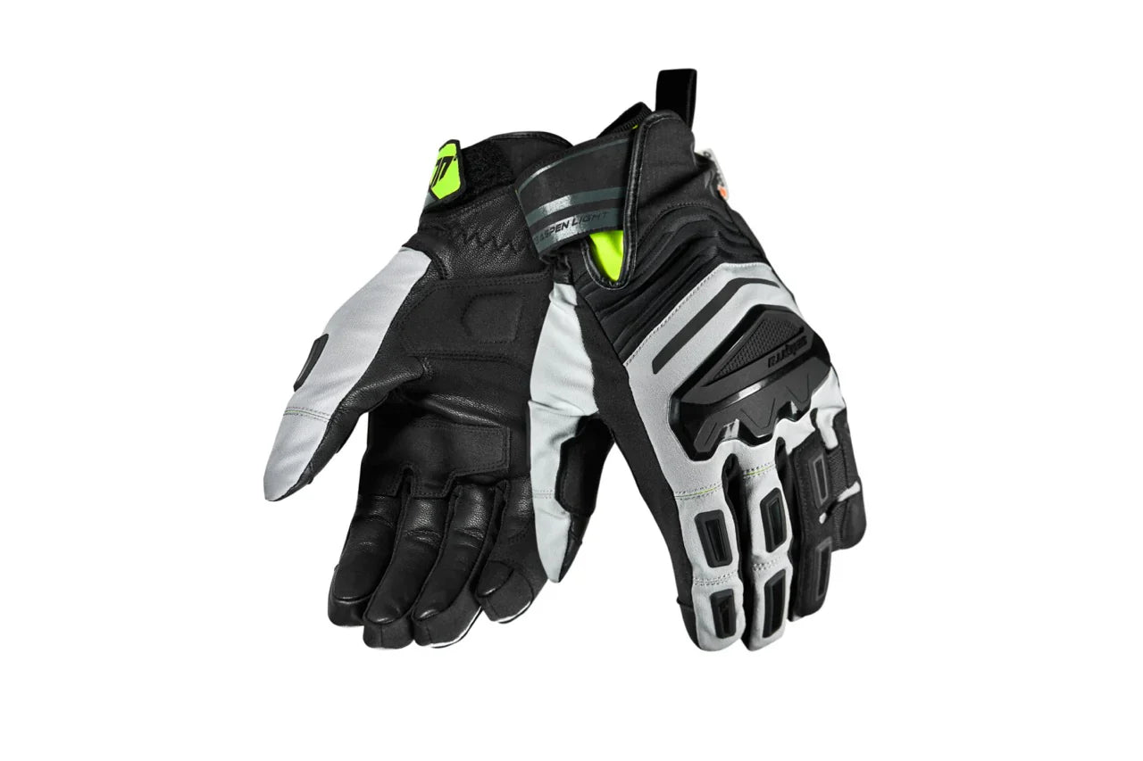 SEVENTY SD-T13 ASPEN LIGHT Motorcycle Gloves For Men Gris/Amarillo Fluor – 1 – Maximomoto PT