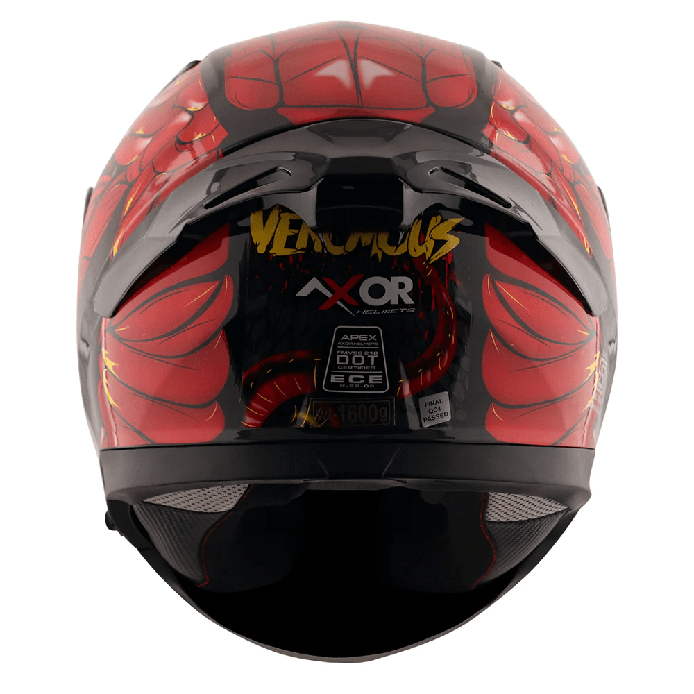AXOR APEX VENOMOUS DV CASCO INTEGRAL DE MOTOCICLETA NEGRO_ROJO – 5 – Maximomoto PT