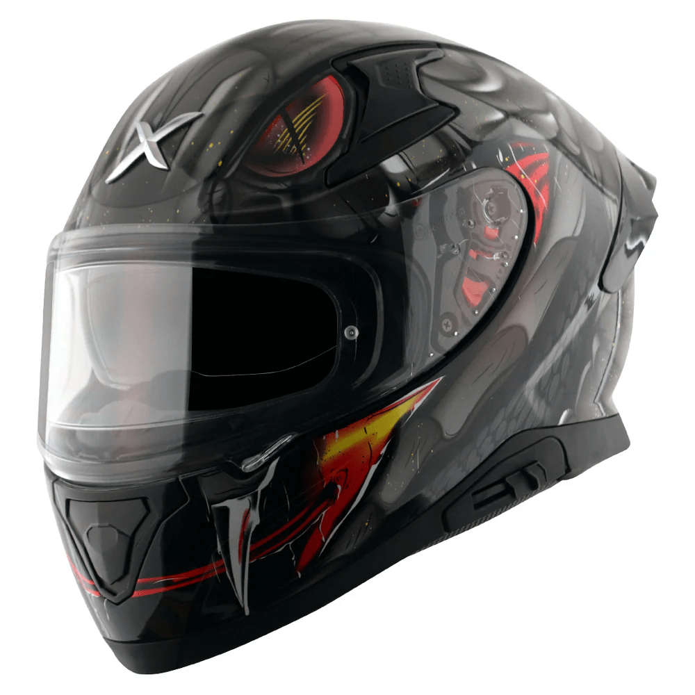 AXOR APEX VENOMOUS DV Moto Integral Capacete Preto Matt Cinza – 1 – Maximomoto PT