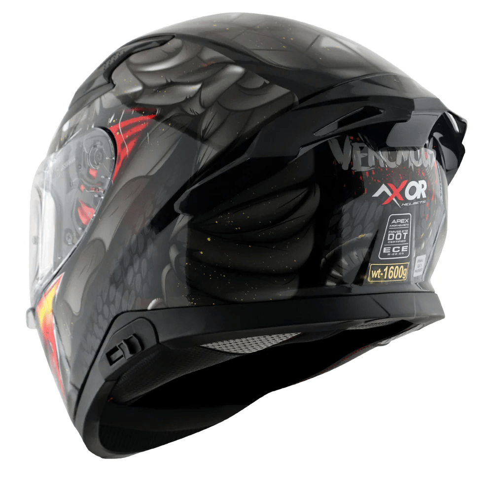 AXOR APEX VENOMOUS DV Moto Integral Capacete Preto Matt Cinza – 5 – Maximomoto PT