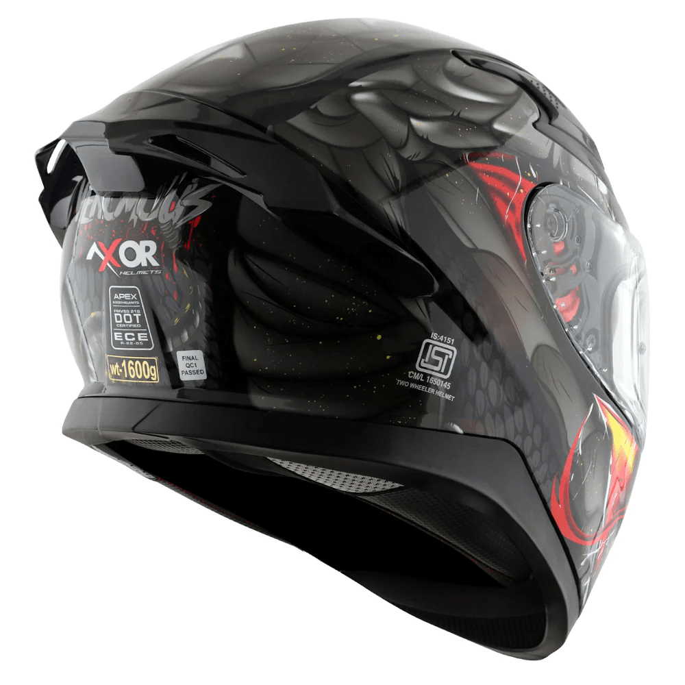 AXOR APEX VENOMOUS DV Moto Integral Capacete Preto Matt Cinza – 3 – Maximomoto PT