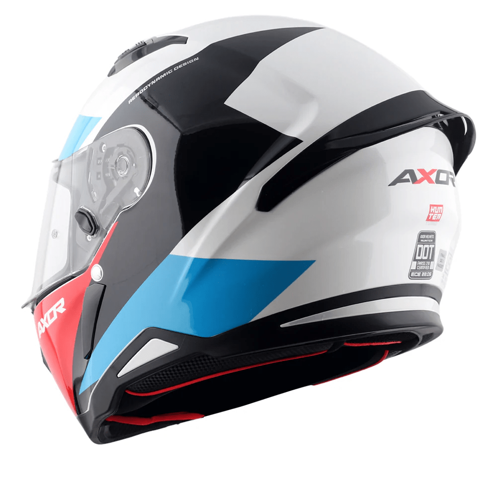 AXOR HUNTER TURBO CASCO ONTEGRAL DE MOTOCICLETA BLANCO-ROJO – 5 – Maximomoto PT