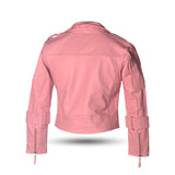 BELA SWISS Moto Homem Couro Moda Casacos Rosa