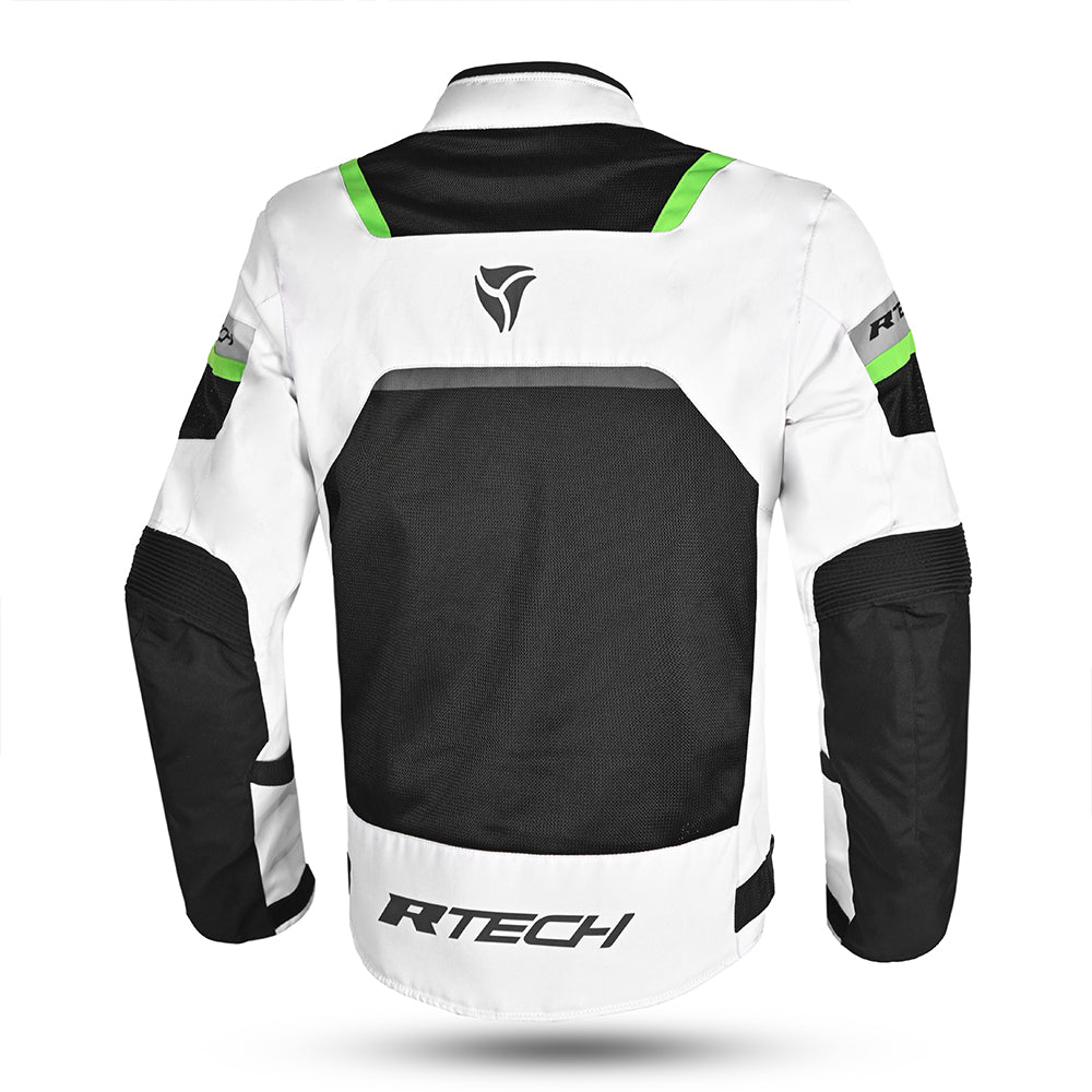 R-TECH SPIRAL MESH Motorcycle Jackets - White, Black, Green – 2 – Maximomoto PT