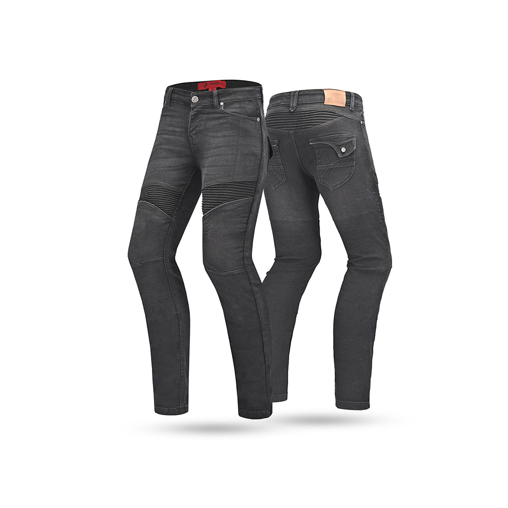 BELA ROSEKIN Denim Jeans Moto Senhora Calcas CE Vaquero Preto