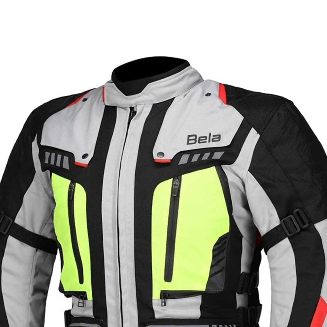 BELA Hailstorm Casacos De Moto Textil Gelo Preto Amarelo Fluor – 6 – Maximomoto PT