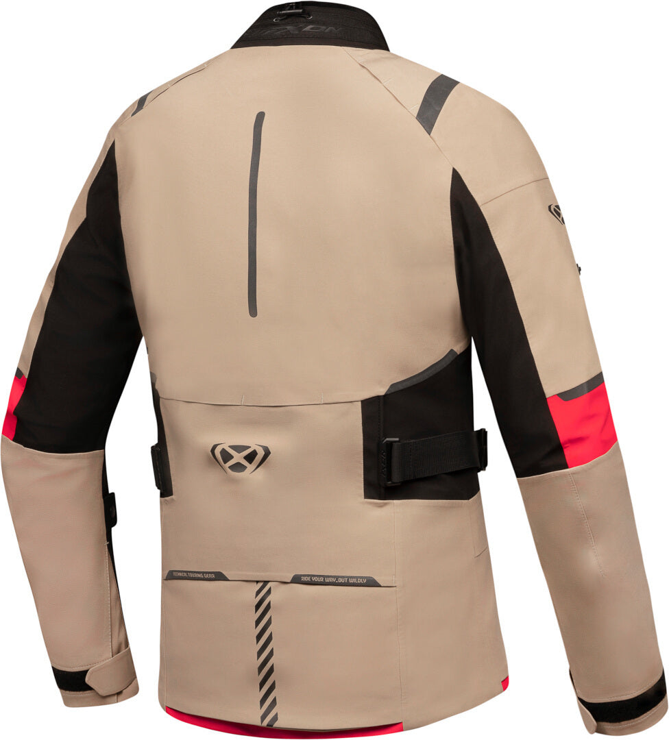IXON M-SKEID Moto Hombre Chaqueta Textil Arena Preto Rojo – 2 – Maximomoto PT