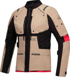 IXON M-SKEID Moto Hombre Chaqueta Textil Arena Negro Rojo