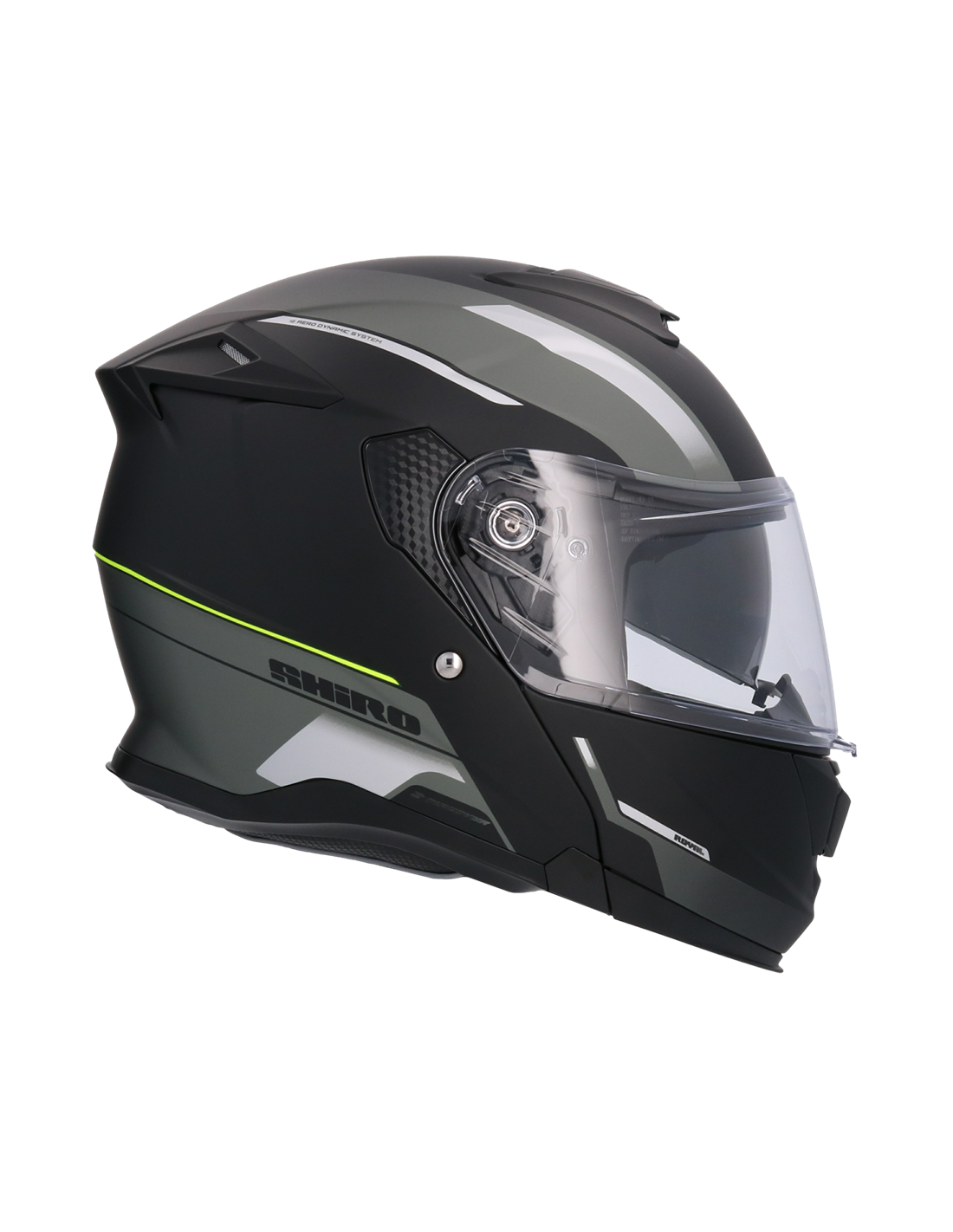 SHIRO DISCOVER ROYAL Moto Modular Capacete Preto Matt Verde – 2 – Maximomoto PT