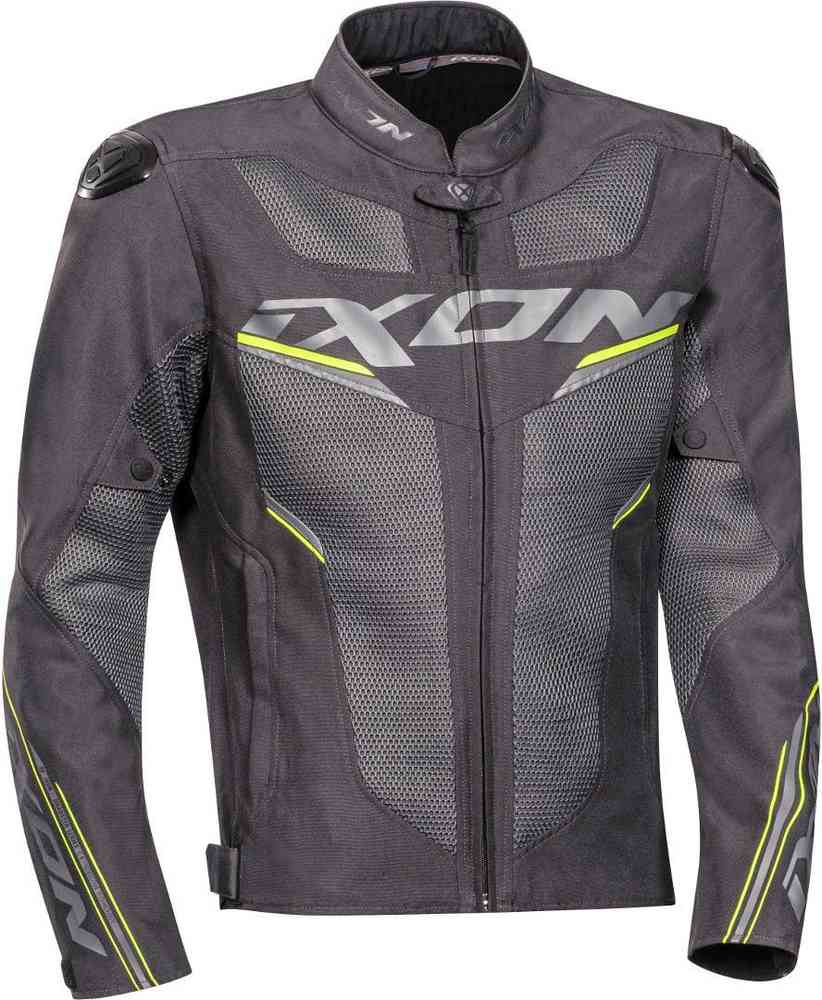 IXON DRACO Hombre Moto Textil Chaqueta Antracita Gris Amarillo – 1 – Maximomoto PT