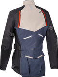 IXON Eddas Mujer Textile Moto Chaqueta Grege Azul Marino Negro
